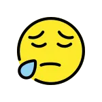 Sad But Relieved Face SVG Icon